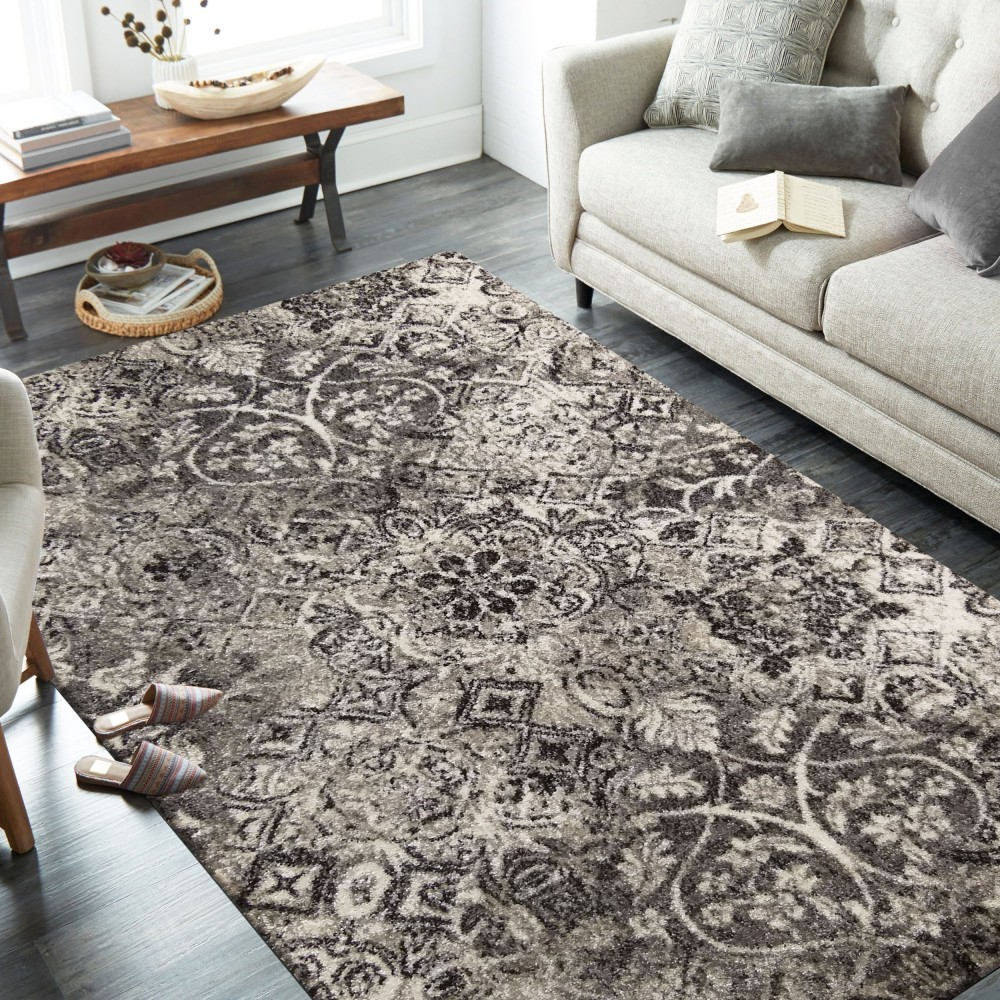 Moderný vzorovaný koberec hnedej farby do obývačky Šírka: 160 cm | Dĺžka: 220 cm