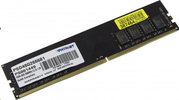Paměť RAM Patriot Signature Line PSD48G266681 DDR4 1× 8 GB 2 666 MHz CL19 1,20 V