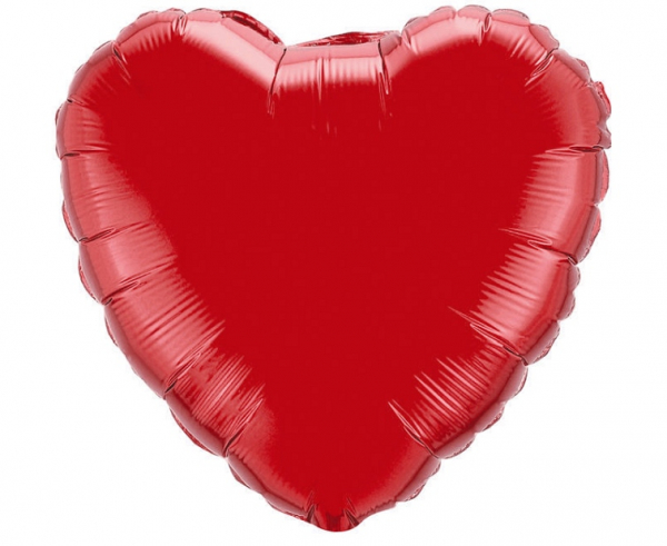 Foil Heart Balloon - red 43 cm