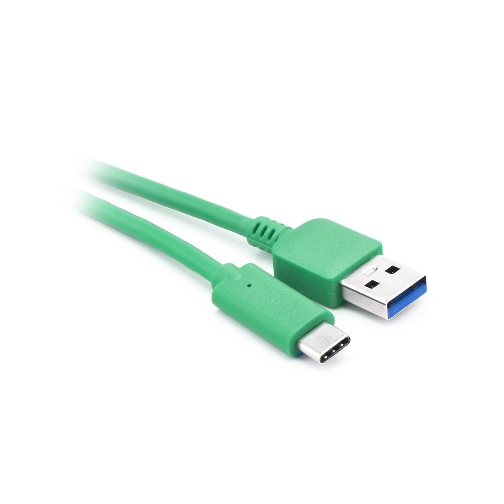 Datový kabel USB-C 3.0 zelený 1m