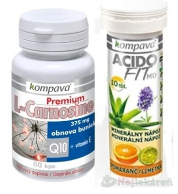 Kompava Premium L-Carnosine + AcidoFit free 60 capsules