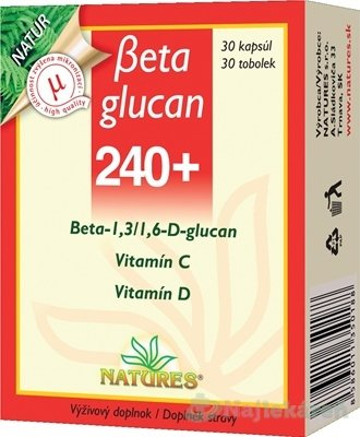 Natures Beta glucan 240+ 30 kapsúl