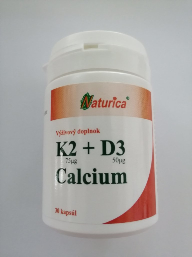 Naturica k2 + d3 calcium cps 1x30 ks
