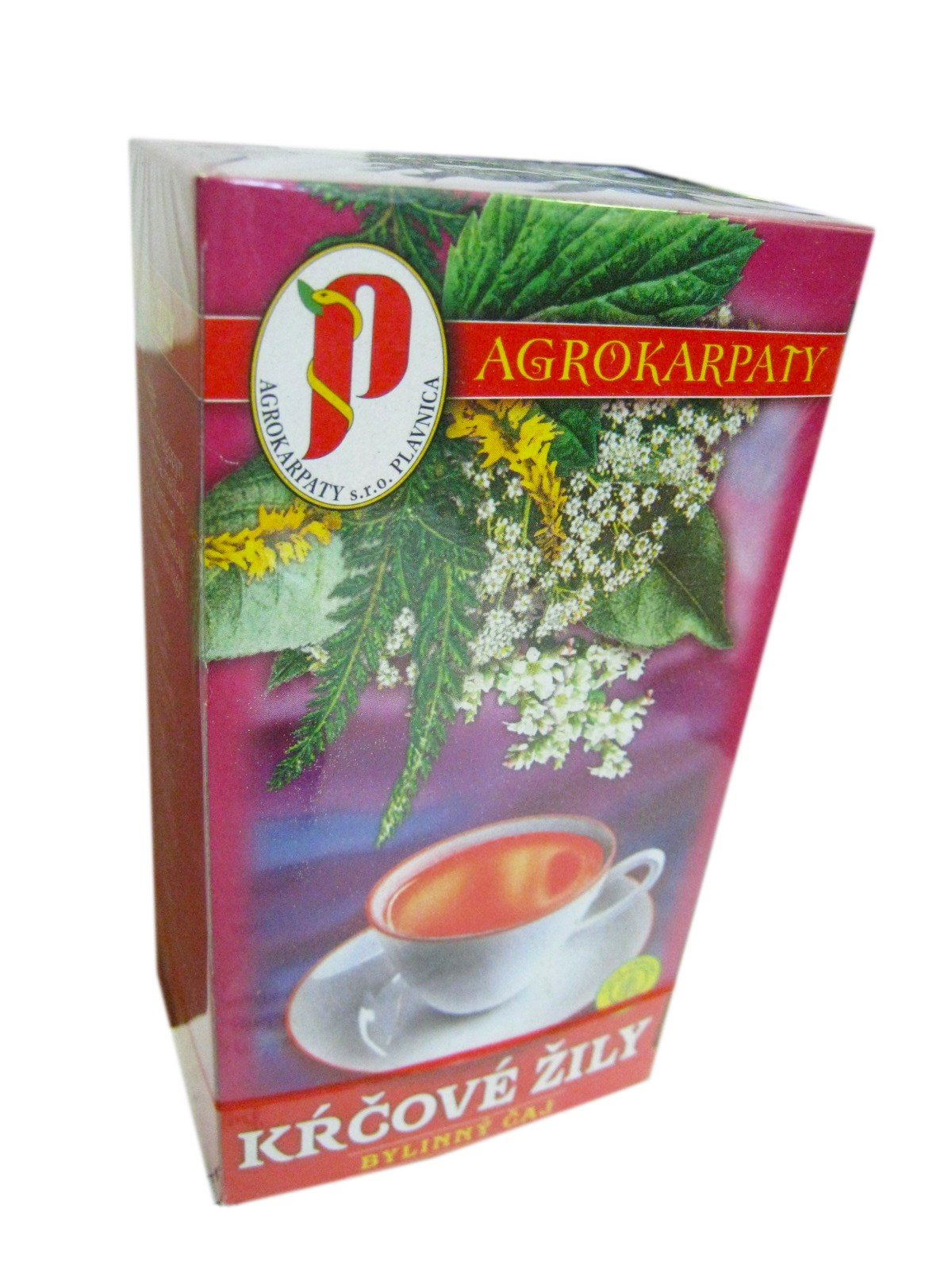 Agrokarpaty KŔČOVÉ ŽILY bylinný čaj čistý prírodný produkt 20 x 2 g