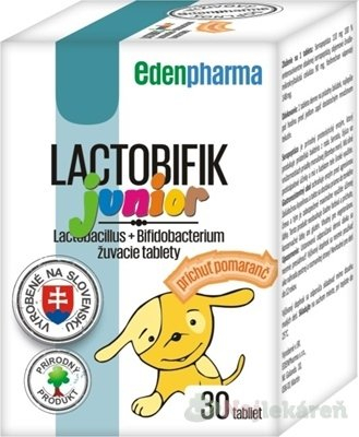 Comprimidos para masticar junior LACTOBIFIK de EdenPharma sabor naranja 30 uds