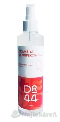 Dr.44 okamžitá dezinfekcia dezinfekčný roztok (85% etanol) 1x250 ml