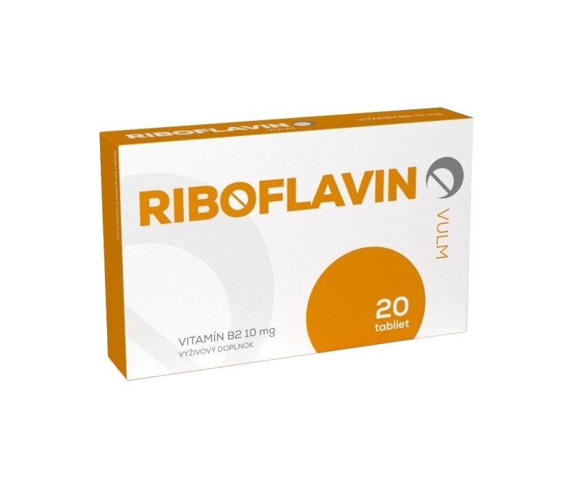 Vulm Riboflavin Vitamín B2 10 mg 20 tabliet