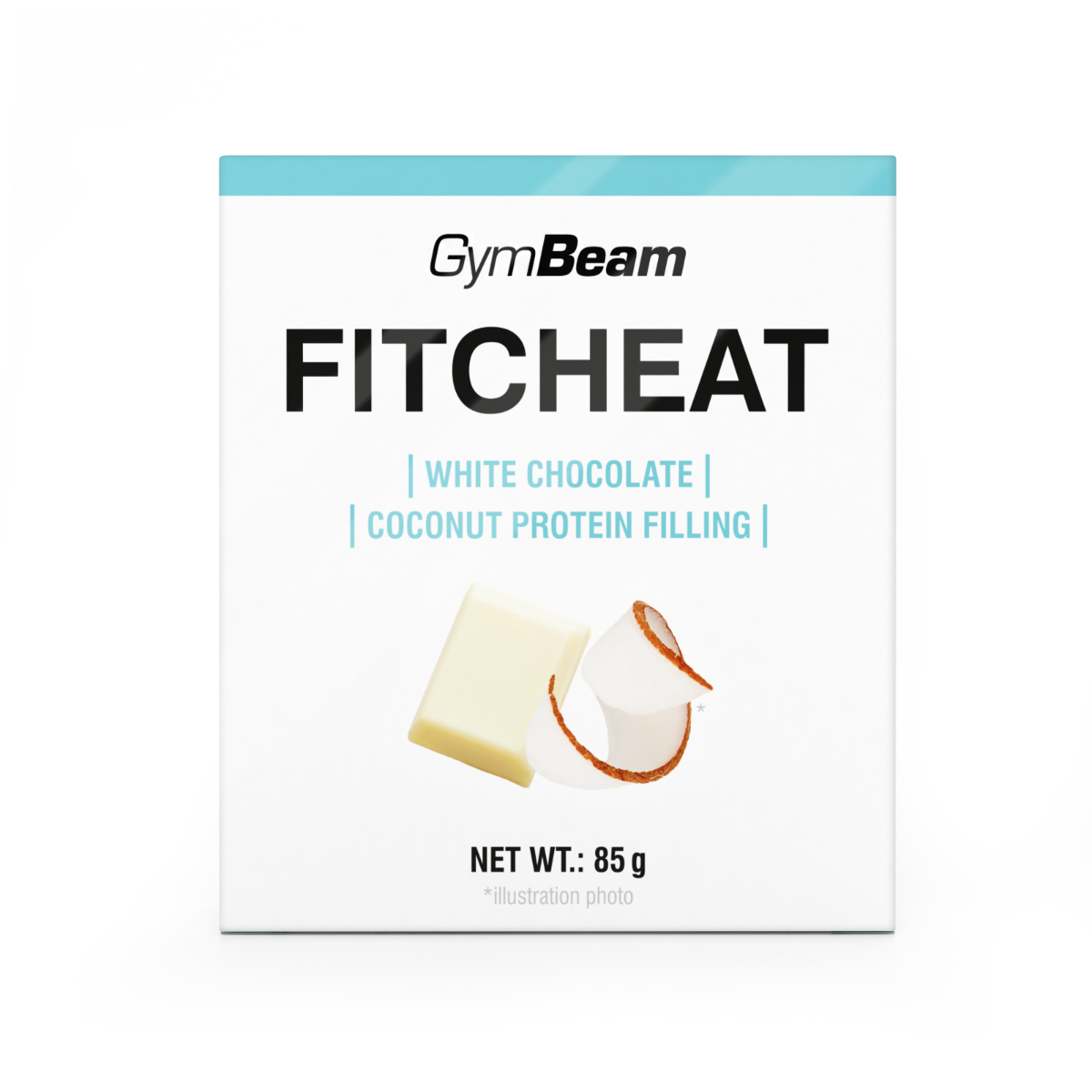 GymBeam Fitcheat Protein Chocolate white chocolate coconut 90 g