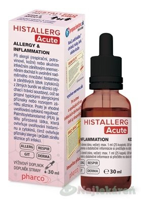 HISTALLERG Acute - úľava pri zápale a alergií, kvapky 30 ml