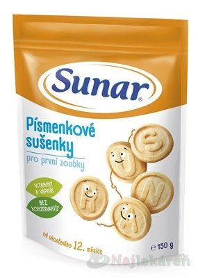 SUNAR Detské sušienky písmenkové 150 g