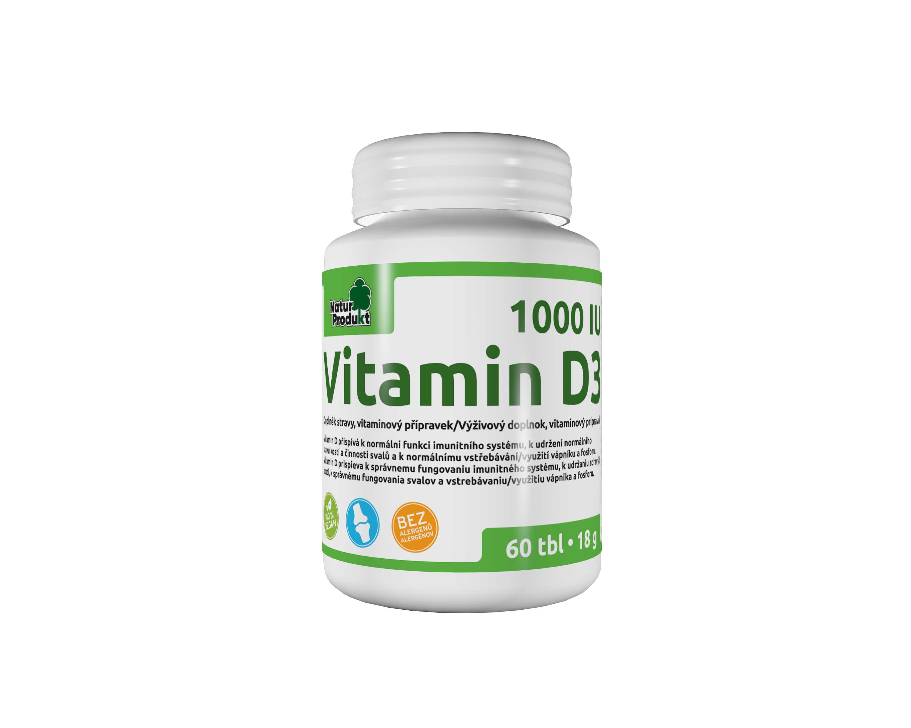 NaturProdukt Vitamin D3 1000 IU tbl 1x60 ks