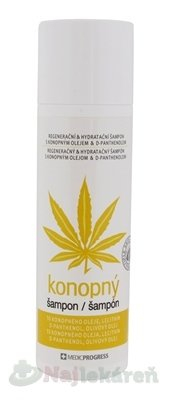 Medicprogress Cannabis Care konopný šampón with Hemp oil Olive oil D-panthenol 200 ml