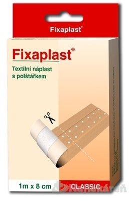 Fixaplast Textilní náplast s polštářkem 1mx8cm