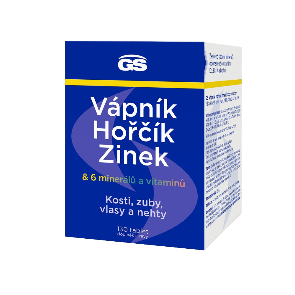 GS Vápník, Hořčík, Zinek PREMIUM 130 tablet