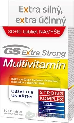 Gs extra strong multivitamín 2017 tbl 30+10 navyše (40 ks)