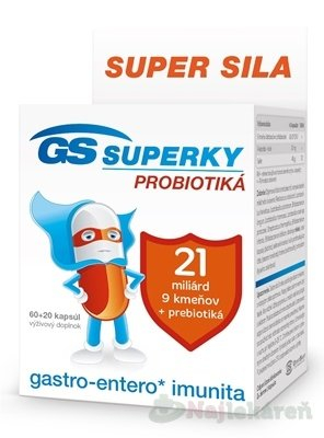 GS Superky probiotika 30 + 10 kapslí