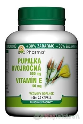 BIO Pharma Pupalka Vit.E 50 mg 130 tablet