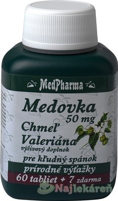 MedPharma Meduňka + chmel + kozlík 67 kapsúl