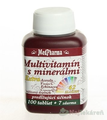 MedPharma Multivitamín s minerálmi + Extrakt C Q10 107 tabliet
