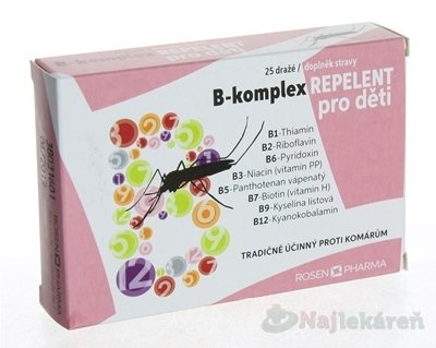 B - komplex repelent pre deti - rosenpharma tbl (dražé) 1x25 ks