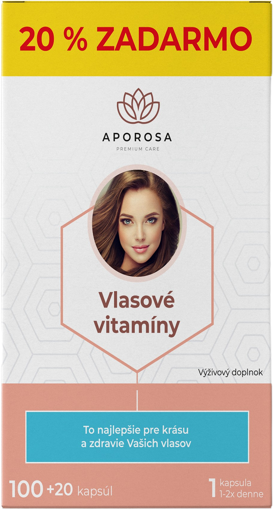 APOROSA Premium vlasové vitamíny 100 + 20 kapsúl ZADARMO