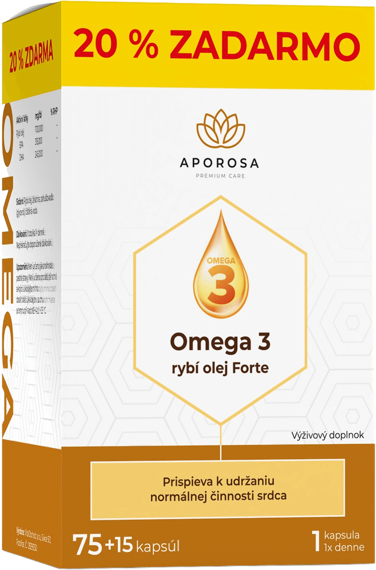 Aporosa Omega 3 rybí olej Forte 700 mg 90 kapslí