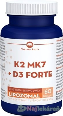 Pharma Activ Lipozomální K2 MK7 + D3 Forte 60 tobolek