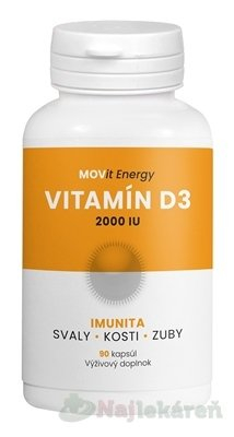 Movit energy Vitamín D3 90 tabliet