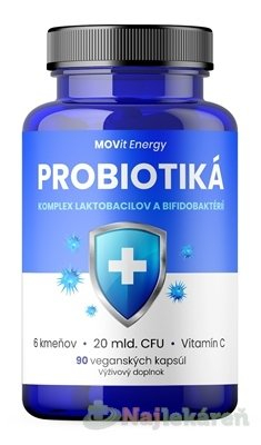 MOVit Energy Probiotikus komplexum lactobacillusokkal és bifidobaktériumokkal 90 db vegán kapszula