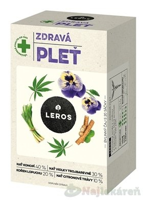 Leros Zdravá pleť konopí & violka 20 x 1,5 g