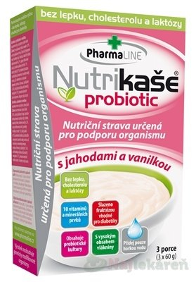 NUTRIKAŠA Probiotic s jahodami a vanilkou 3 x 60g