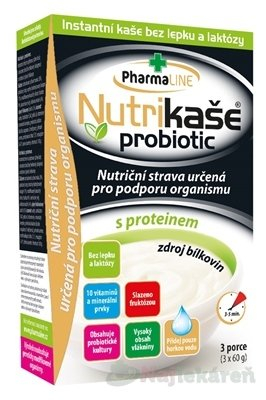 PharmaLINE Nutrikaše probiotic s proteinem 180g (3x60g)