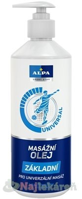 Alpa sportstar olej masážní základní univerzal 1x500 ml