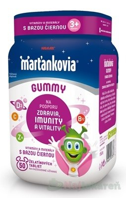 WALMARK Marťankovia Gummy Vitamíny s Bazou čiernou - Jablko