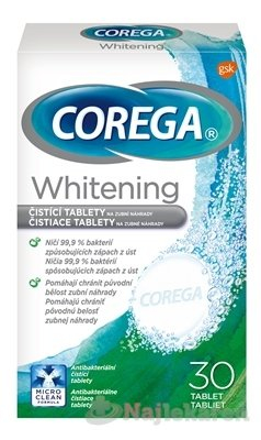 Corega Whitening tabs 30 ks