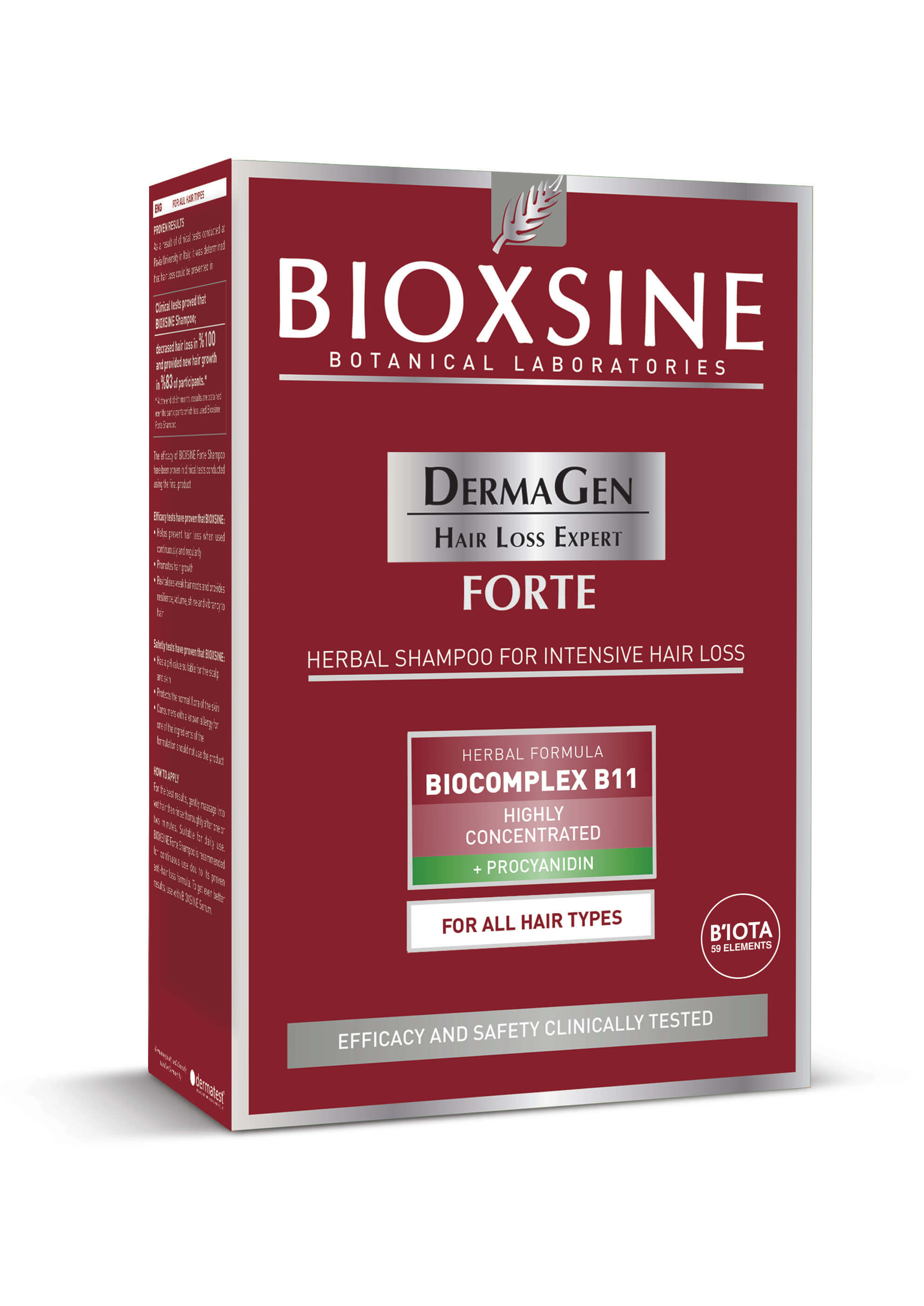 Bioxsine šampón forte všetky typy vlasov proti vypadávaniu vlasov 1x300 ml