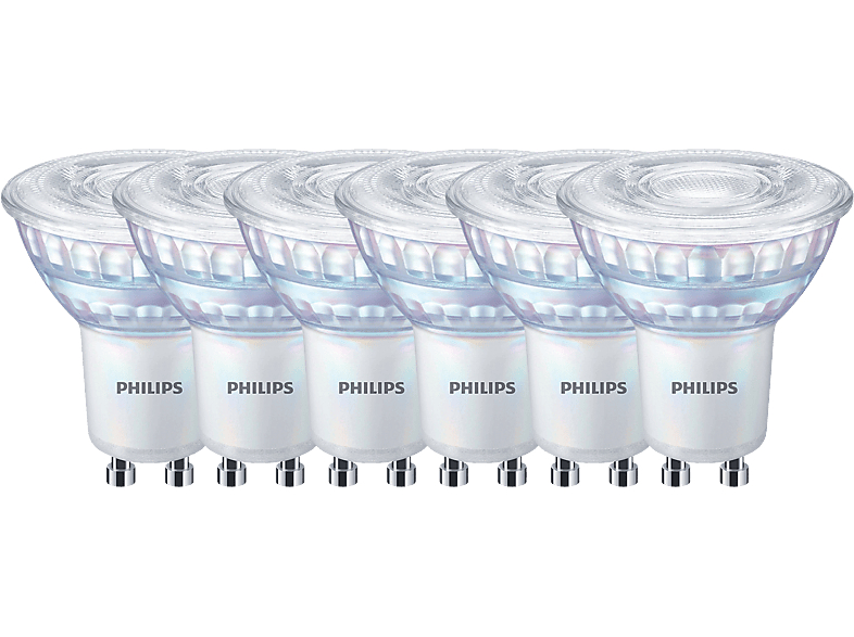 Philips Light Dimmable LED Spotlight 50W Gu10 - Warm White Light 6-pack