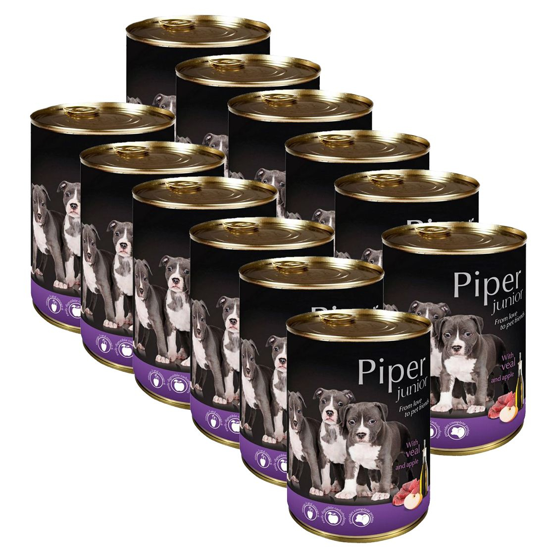 Can Piper Junior veal meat and apple konzerv 12 x 400 g