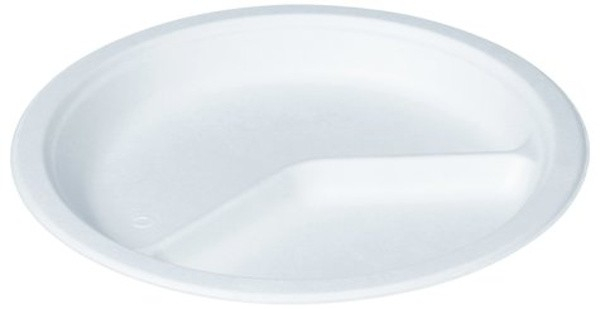 Jednorazový tanier z cukrovej trstiny okrúhly 2 dielny Ø 26 cm 50 ks