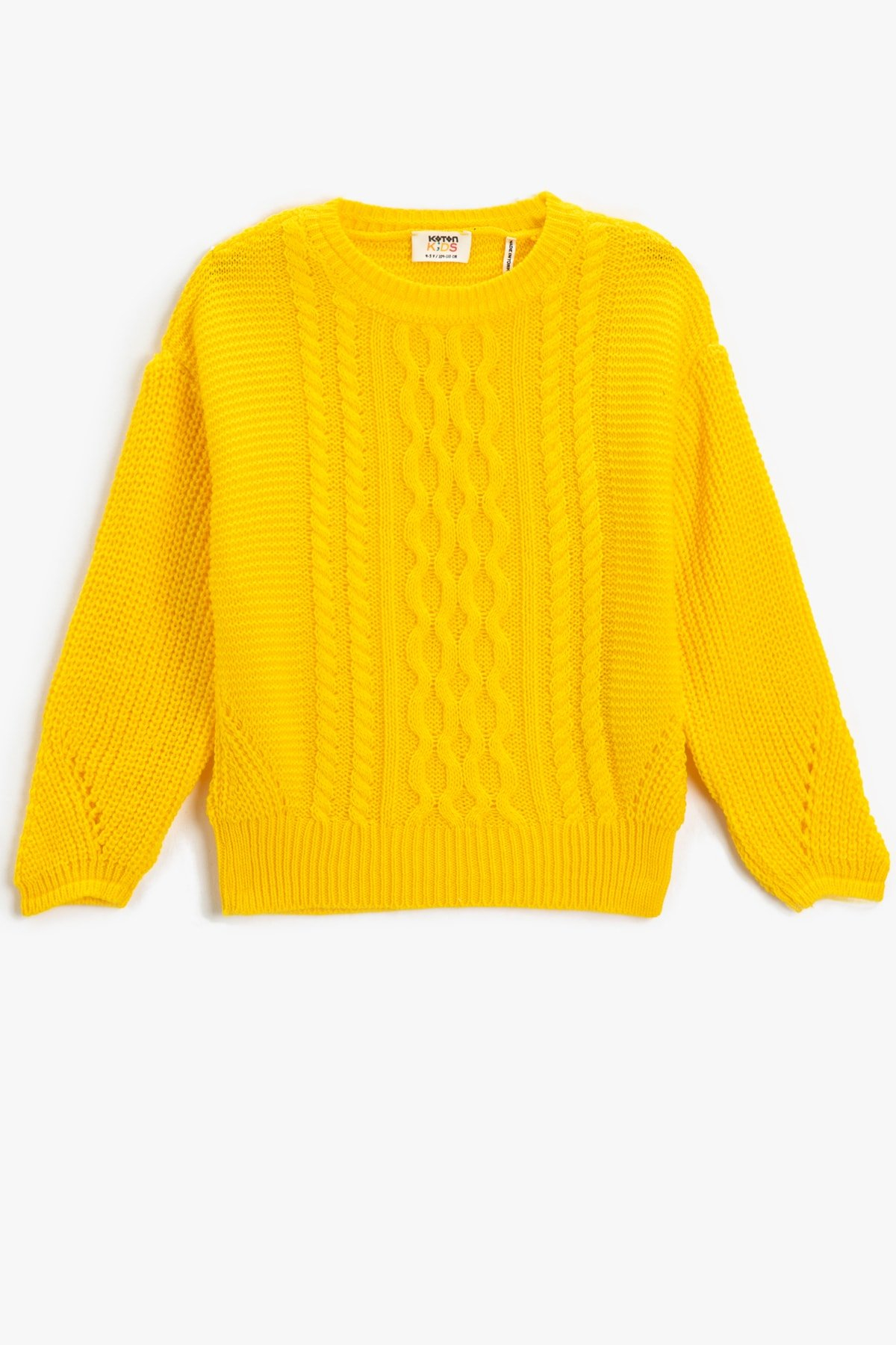 Koton Girls' Neon Yellow Sweater