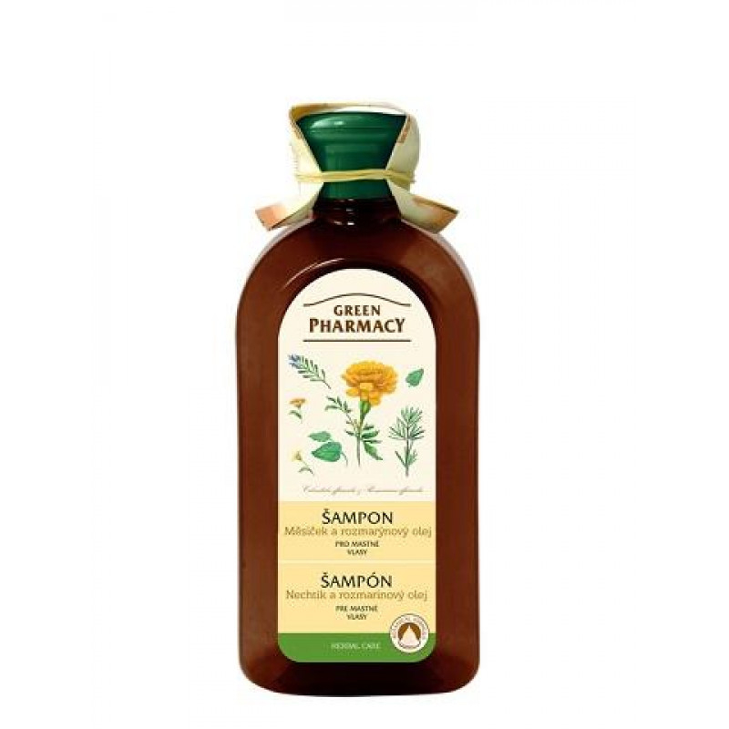 Green Pharmacy šampón pre mastné vlasy 350 ml - Nechtík a rozmarínový olej