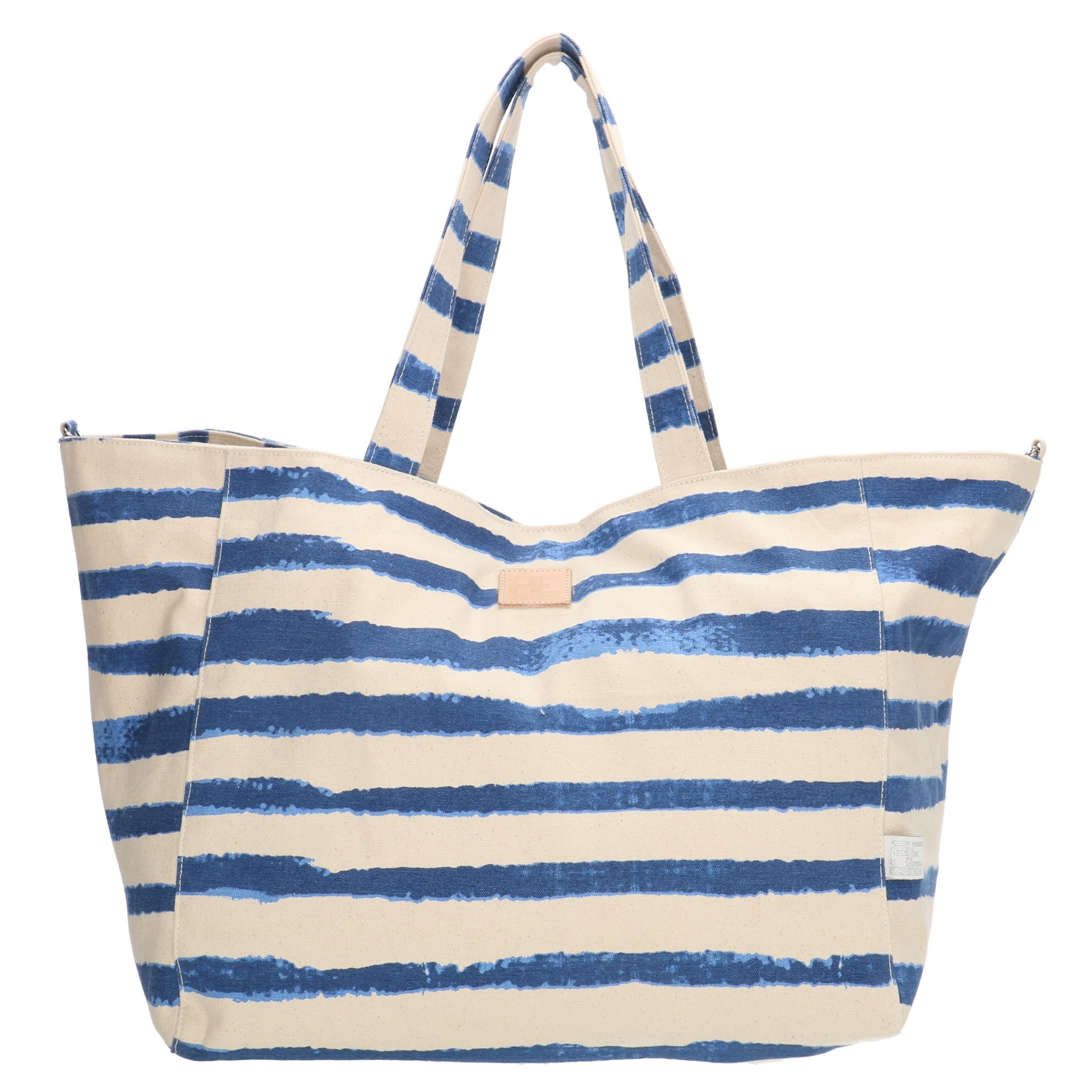 PE Florence Bavlnená pruhovaná plážová taška PE-Florence - modrá
