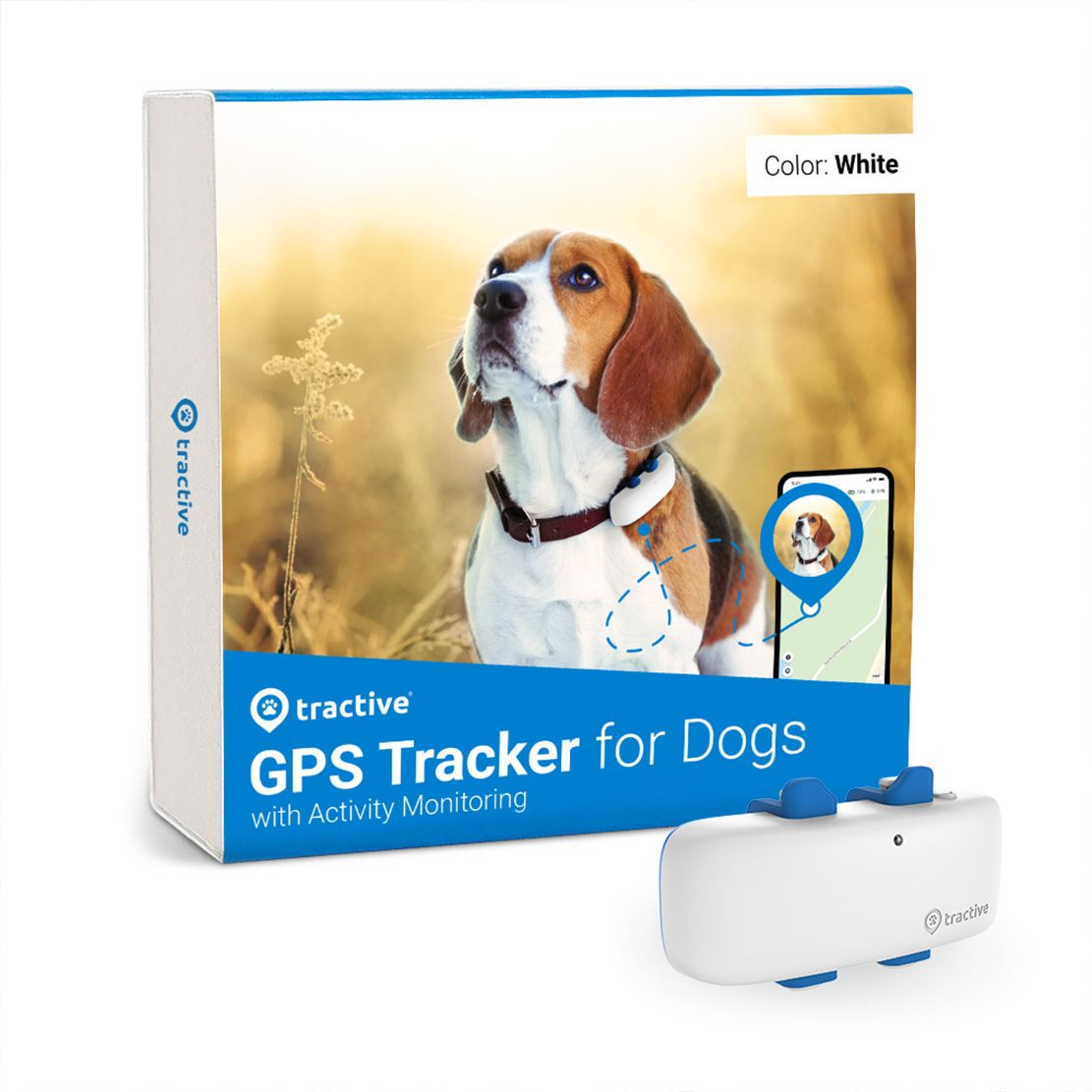 Tractive GPS DOG 4 LTE GPS Hundetracker und Aktivitätsmonitor - weiß