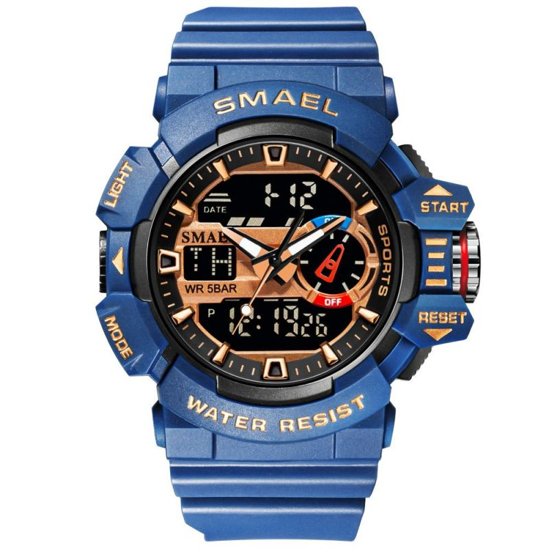 SMAEL 8043 Pánské duální hodinky Modré