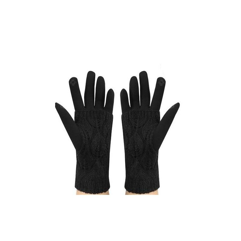 Dámské dotykové rukavice double Černé