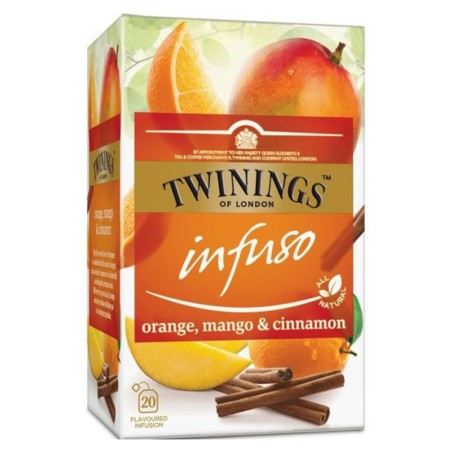 Ceai Twinings - Infuzie Portocala, Mango si Scortisoara, 20 Pliculete, 40 g...