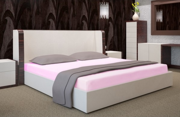 Světle růžové bavlněné plachty na postel Šířka: 90 cm | Délka: 200 cm