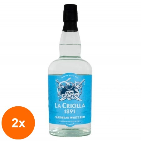 Set 2 x Rom Alb La Criolla 40% Alcool, 0.7 l...