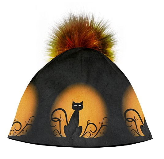 Bertoni Dámská designová čepice - Kočka na měsíci