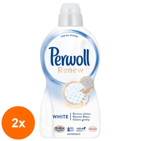 Set 2 x Detergent de Rufe Lichid Perwoll Renew White, 36 Spalari, 1.98 l...